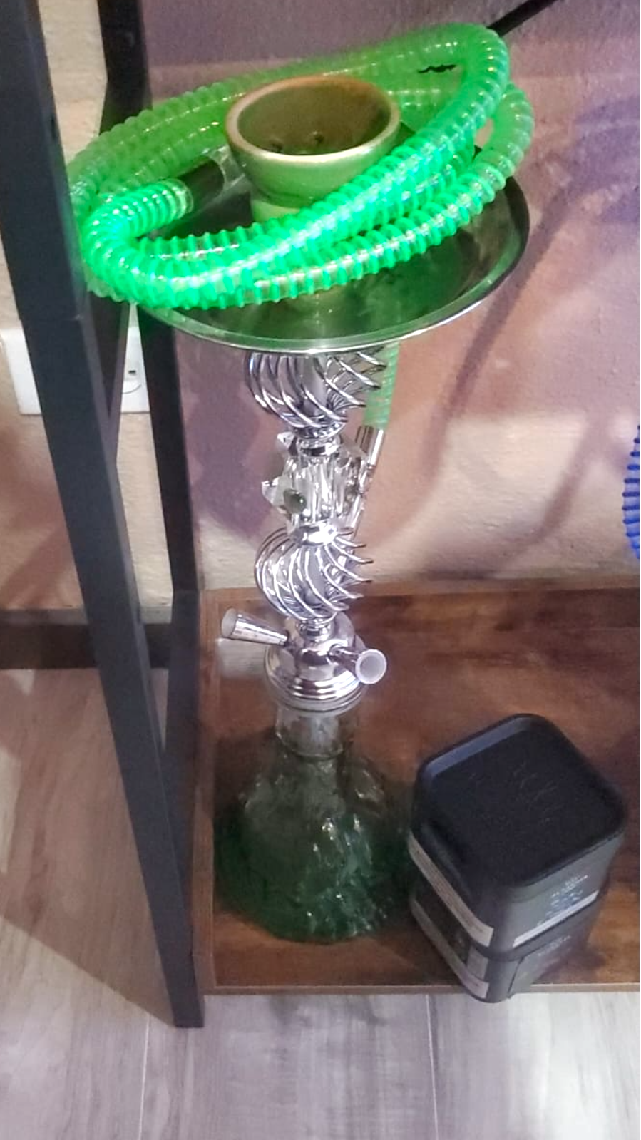 Zebra Smoke Triplets 20” - 3 Hose Hookah-Green