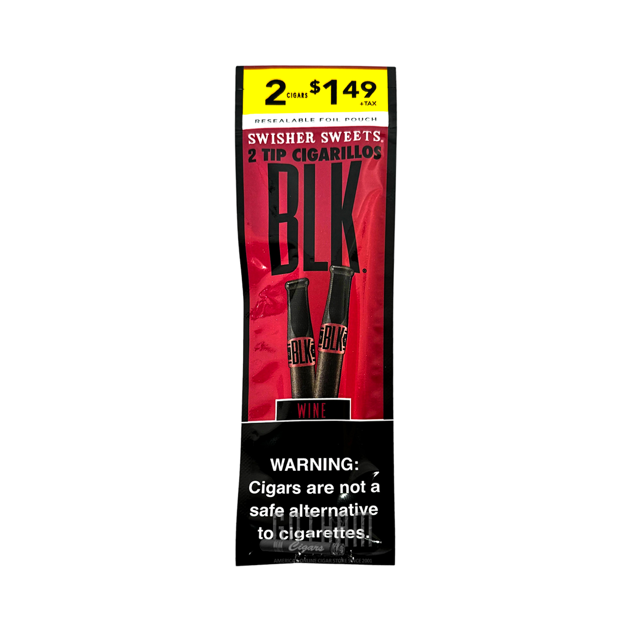 SWISHER BLK TIP WINE 2/$2.00