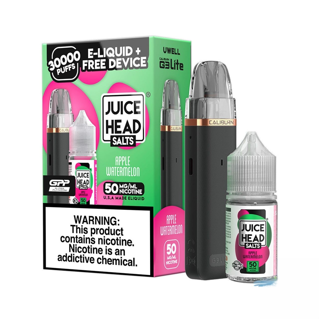 Uwell Caliburn G3 Lite x Juice Head Salts Pod System Starter Kit With 30ML E-Liquid Bottle