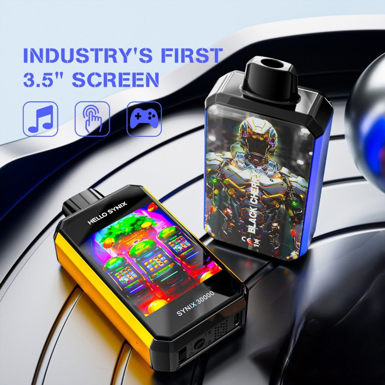 Hello Synix 30K Puffs 28ML Disposable Device With Bluetooth Connections & Smart Touch