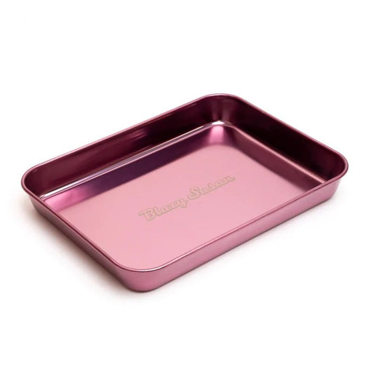 BLAZY SUSAN STAINLESS STEEL ROLLING TRAY - PINK