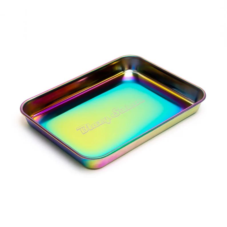 BLAZY SUSAN STAINLESS STEEL ROLLING TRAY - RAINBOW