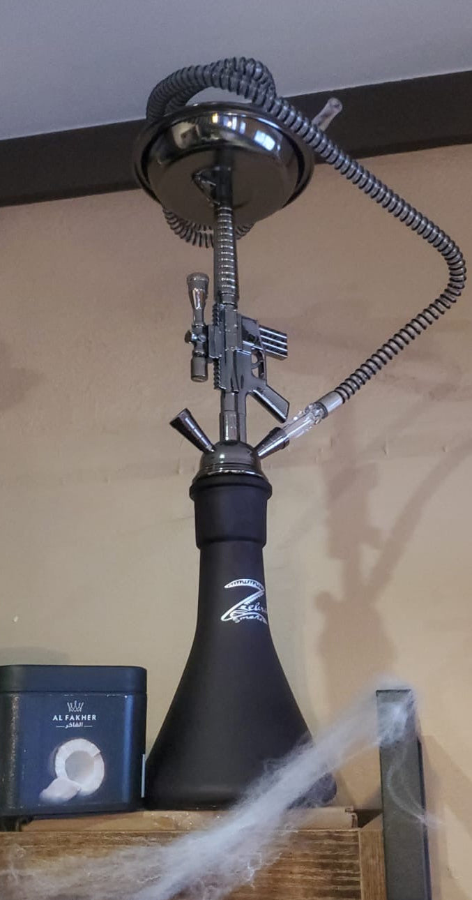 Zebra Smoke Sniper 29” Double Hose Hookah