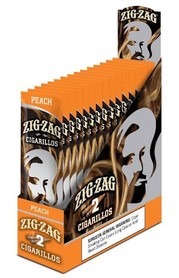 ZIG ZAG CIGARILLOS-PEACH - 3 PK