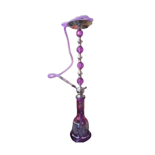 Zebra Smoke Star 30” - Single Hose Hookah-Purple