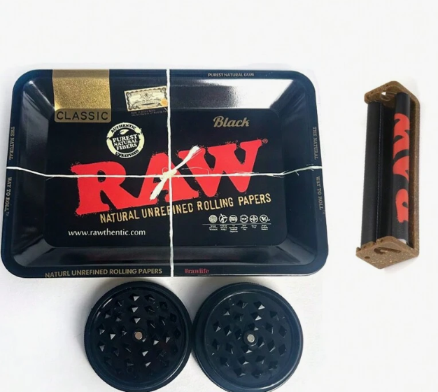 RAW ROLLING TRAY& GRINDER SET
