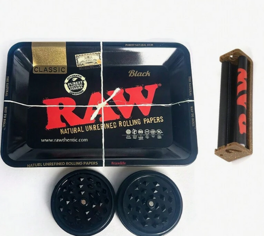 RAW ROLLING TRAY& GRINDER SET