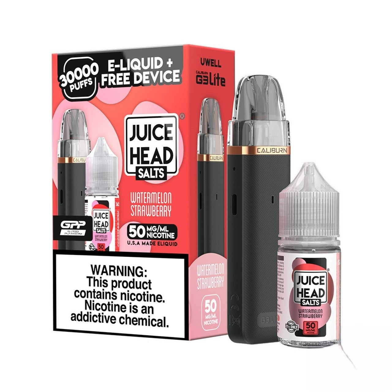 Uwell Caliburn G3 Lite x Juice Head Salts Pod System Starter Kit With 30ML E-Liquid Bottle